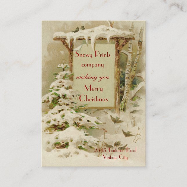 Tarjeta De Visita Xmas de época 1902 (Anverso)