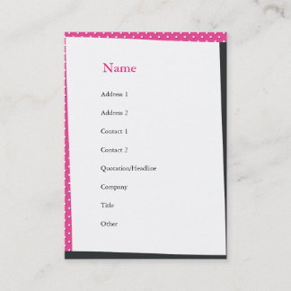Tarjeta De Visita Y el pastel era rosa