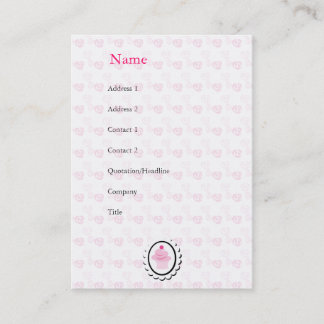 Tarjeta De Visita Y el pastel era rosado y era pequeña