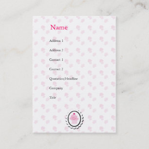 Tarjeta De Visita Y el pastel era rosado y era pequeña Personalizado