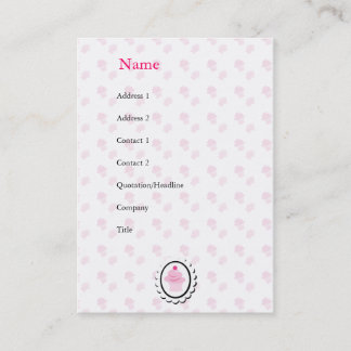 Tarjeta De Visita Y el pastel era rosado y era pequeña Personalizado