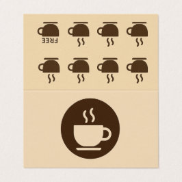 Tarjeta de visita y fidelidad de cafetería moderna