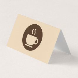 Tarjeta de visita y fidelidad de cafetería moderna