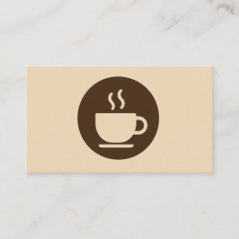 Tarjeta de visita y fidelidad de cafetería moderna