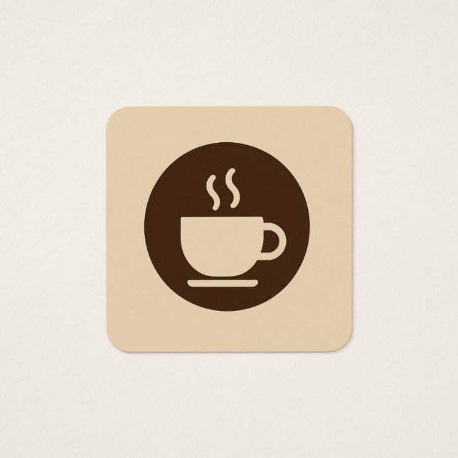 Tarjeta de visita y fidelidad de cafetería moderna (Anverso)
