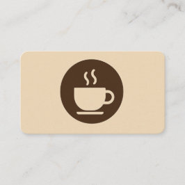 Tarjeta de visita y fidelidad de cafetería moderna