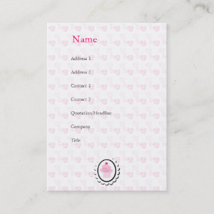 Tarjeta De Visita Y la torta era rosada y ella era pequeña