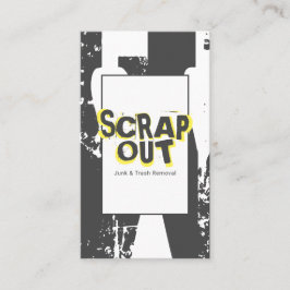 Tarjeta De Visita Yard basura, chatarra Metalizado, reciclaje