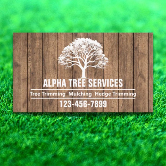 Tarjeta De Visita Yard Lawn Care Landscaping Arborist Tree Service (Yard Lawn Care Landscaping Arborist Tree Service Business Card)