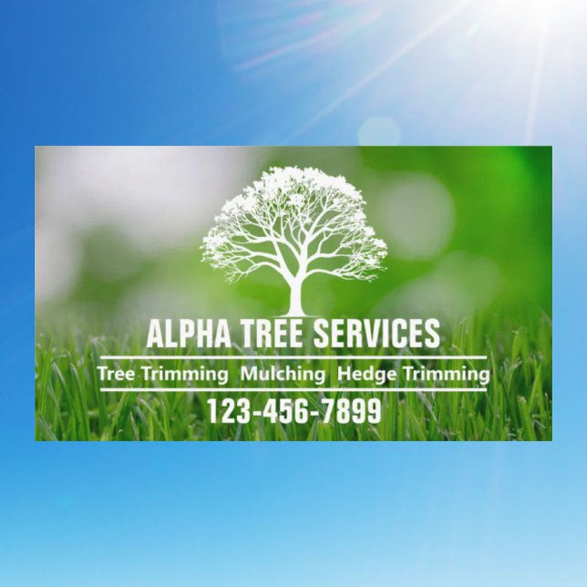 Tarjeta De Visita Yard Lawn Care Landscaping Arborist Tree Service (Yard Lawn Care Landscaping Arborist Tree Service Business Card)