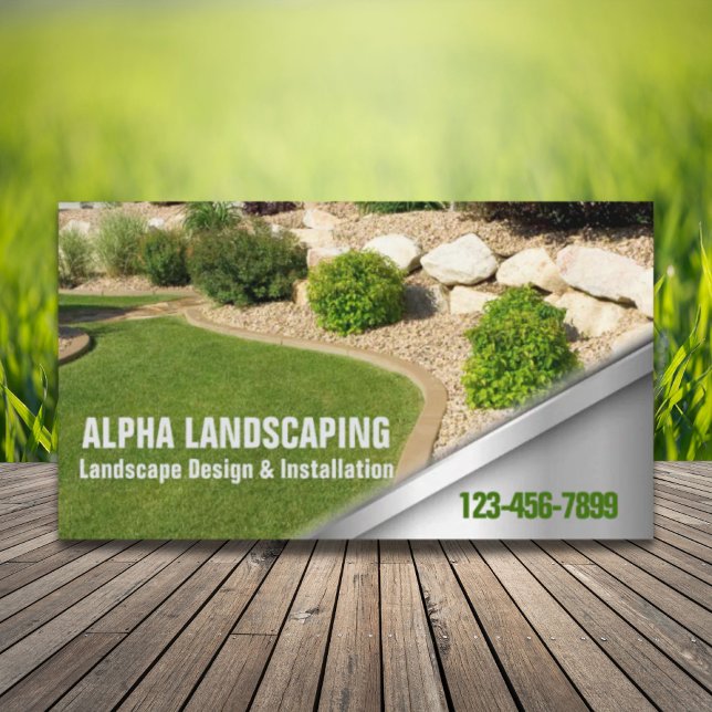 Tarjeta De Visita Yard Lawn Care Mowing Landscaper Landscaper (Yard Lawn Care Mowing Landscaper Landscaping Business Card)