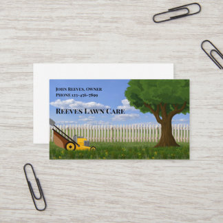 Tarjeta De Visita Yard Lawncare Landscaping Service Business Card