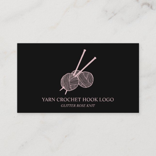 Tarjeta De Visita Yarn Crochet Hook (Anverso)