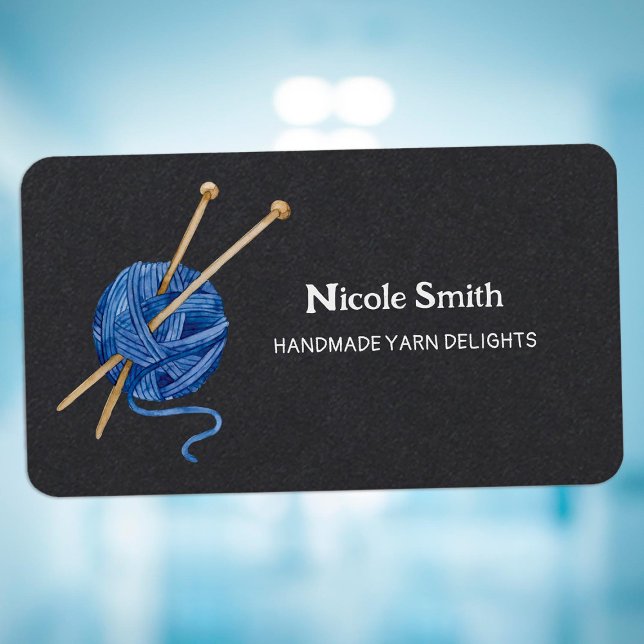 Tarjeta De Visita Yarn Knitting Premium (Knitting Premium Business Cards)