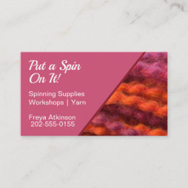 Tarjeta De Visita Yarn Knitting Spinning Weaving Craft