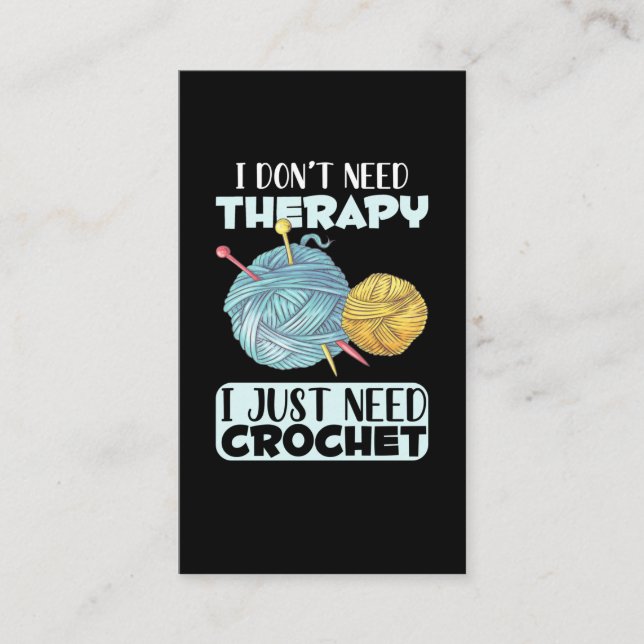 Tarjeta De Visita Yarn Lover, adicto a la artesanía y el crochet (Anverso)