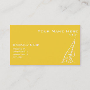 Tarjeta De Visita Yellow Amber Sailing