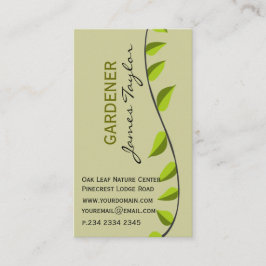 Tarjeta De Visita Yendo en alto al jardín Gardening Green Profession