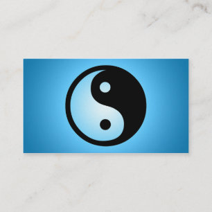 Tarjeta De Visita yin azul yang del resplandor