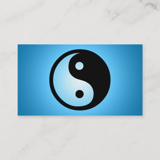 Tarjeta De Visita yin azul yang del resplandor (Anverso)