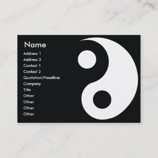 Tarjeta De Visita Yin Yang - Chubby