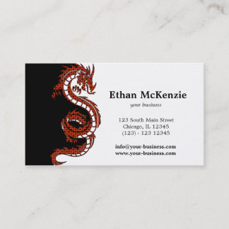 Tarjeta De Visita Yin Yang Dragon