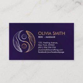 Tarjeta De Visita Yin Yang es la perla y la curación del oro