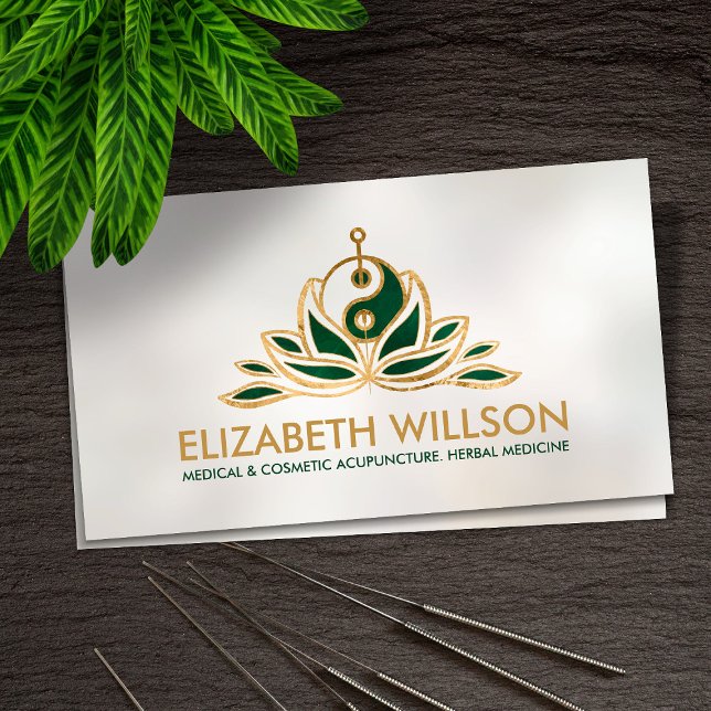 Tarjeta De Visita Yin Yang Lotus Agupuncture Needle (Subido por el creador)