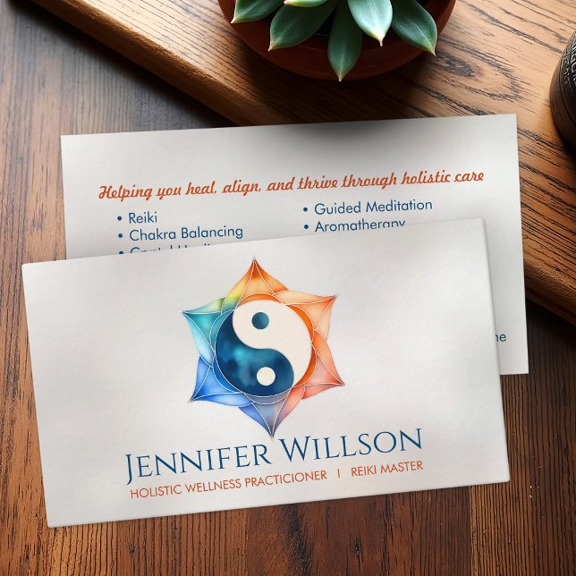 Tarjeta De Visita Yin Yang Lotus Flower (Subido por el creador)