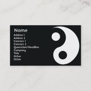 Tarjeta De Visita Yin Yang - negocio
