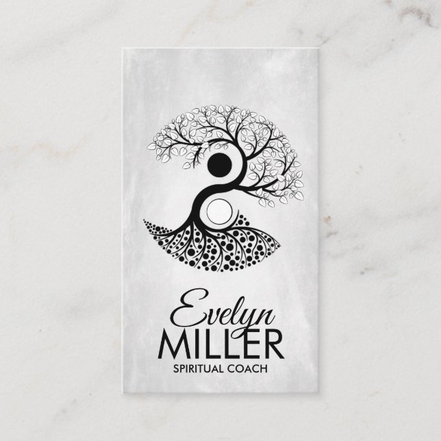 Tarjeta De Visita Yin Yang Tree of life (Anverso)