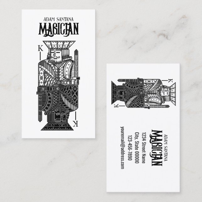 Tarjeta De Visita Ying Yang King Magician (Anverso / Reverso)