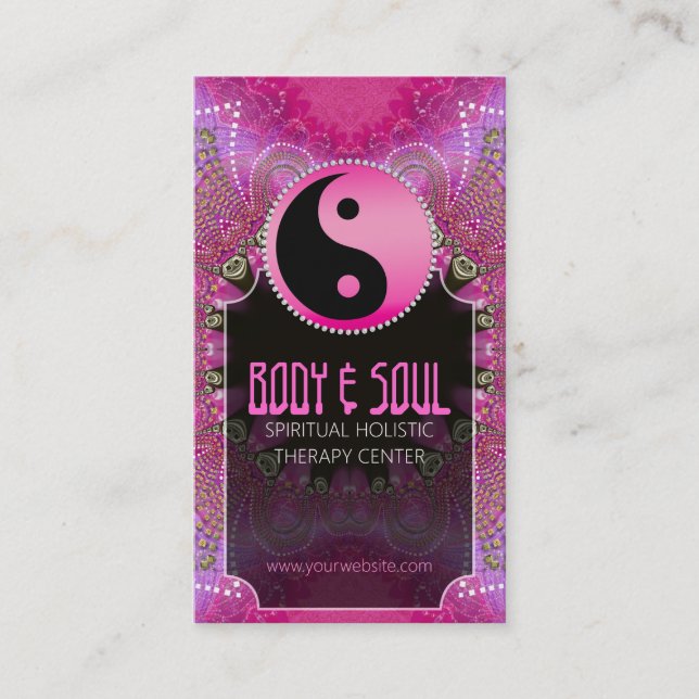 Tarjeta De Visita YinYang New Age Yoga Business Cards (Anverso)