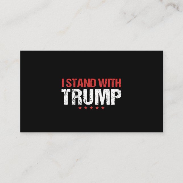 Tarjeta De Visita Yo apoyo a Trump (Anverso)