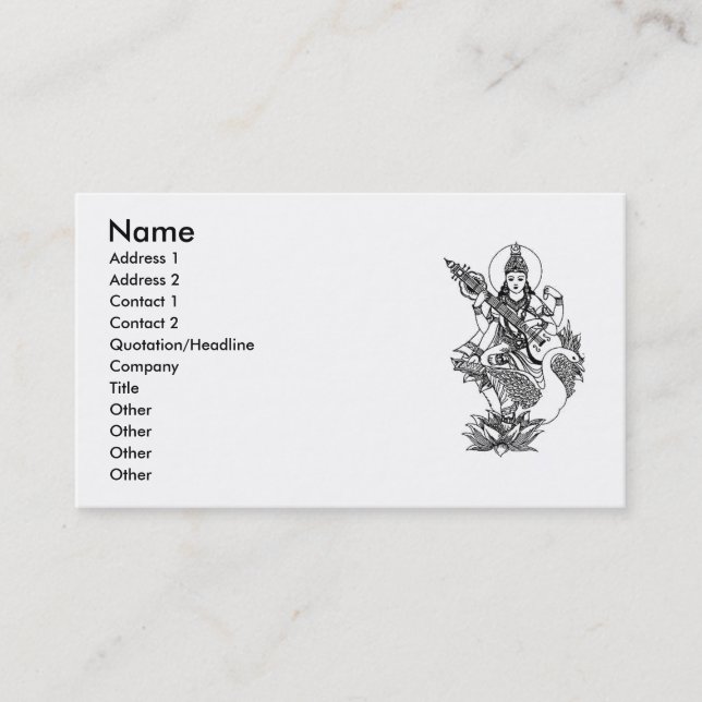 Tarjeta De Visita yoga300-25g2, nombre, dirección 1, dirección 2, (Anverso)