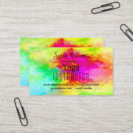 Tarjeta De Visita Yoga acuarela moderna