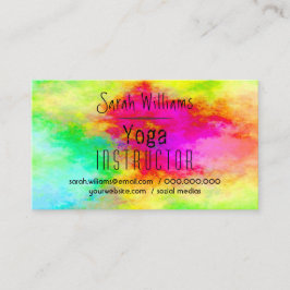 Tarjeta De Visita Yoga acuarela moderna