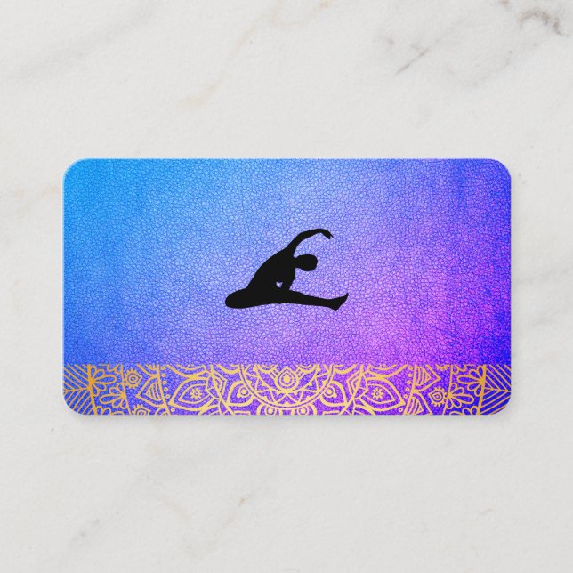 Tarjeta De Visita Yoga con tribal (Anverso)