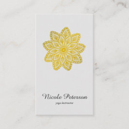 Tarjeta De Visita Yoga - cordón del oro