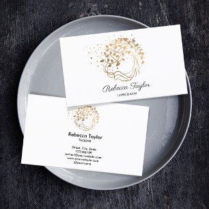 Tarjeta De Visita yoga de moda entrenador de vida árbol del paisaje 