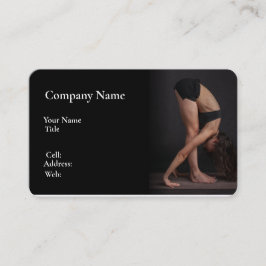 Tarjeta De Visita Yoga de plantilla blanca básica