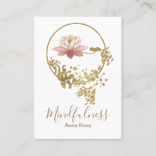 Tarjeta De Visita Yoga del Mindfulness de la meditación de Lotus de