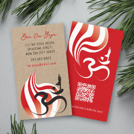 Tarjeta De Visita Yoga Espiritual Flame Om Ohm Logotipo Caligrafía Z
