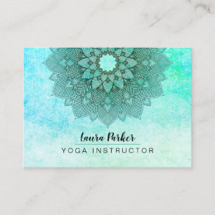Tarjeta De Visita Yoga holística de la mandala de la meditación az