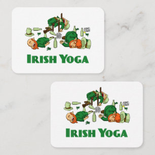 Tarjeta De Visita Yoga Irlandés Divertido Día de San Patricio