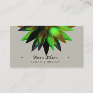 Tarjeta De Visita Yoga Lotus Flor Meditación Acuática