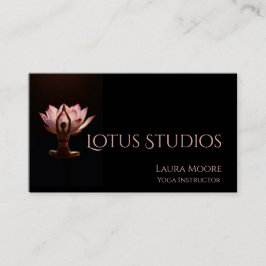 Tarjeta De Visita Yoga Lotus Flower