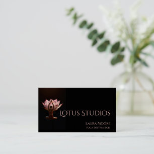 Tarjeta De Visita Yoga Lotus Flower