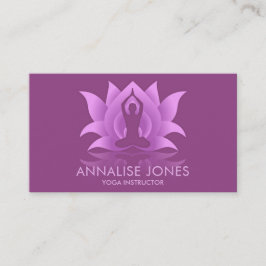 Tarjeta De Visita Yoga Lotus Flower Pose