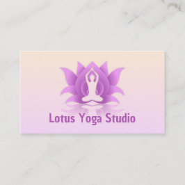 Tarjeta De Visita Yoga Lotus Flower Pose